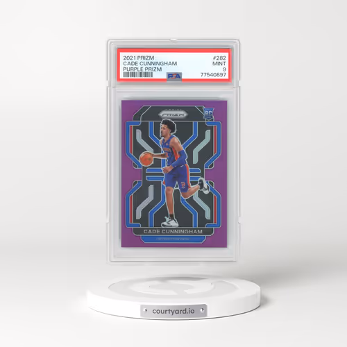 2021 Panini Prizm #282 Cade Cunningham - Purple Prizm (PSA 9 MINT)