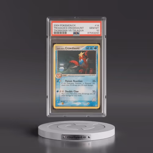 2004 Pokémon EX Team Magma VS Team Aqua #14 Team Aqua's Crawdaunt (PSA 10 GEM MINT)