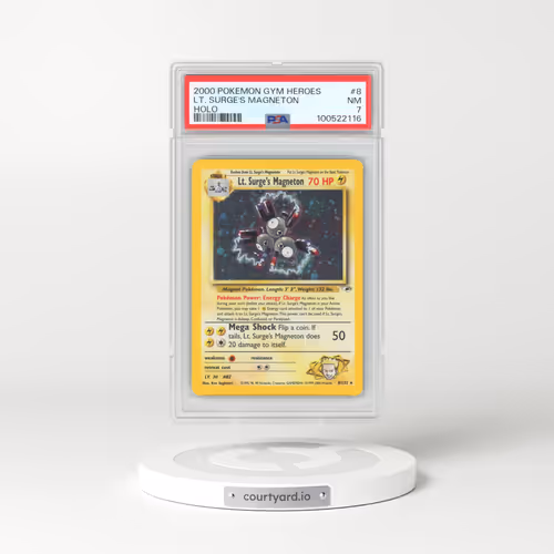 2000 Pokémon Gym Heroes #8 LT. Surge's Magneton - Holo (PSA 7 NM)