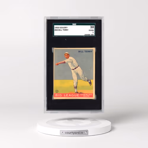 1933 Goudey #20 Bill Terry (SGC 2 GOOD)