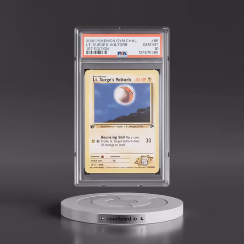 2000 Pokémon Gym Challenge #86 LT. Surge's Voltorb - 1st Edition (PSA 10 GEM MINT)