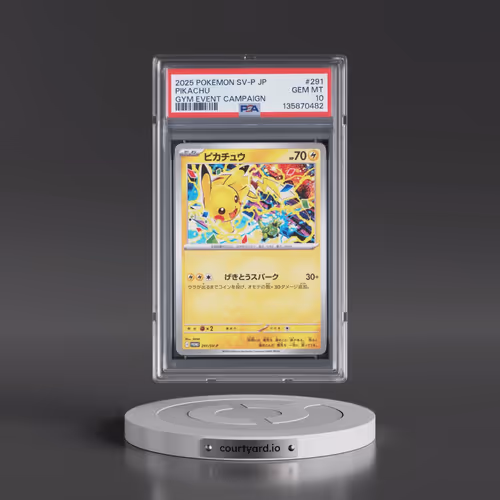 2025 Pokémon SV-P Promo #291 Pikachu - Gym Event Campaign (PSA 10 GEM MINT)