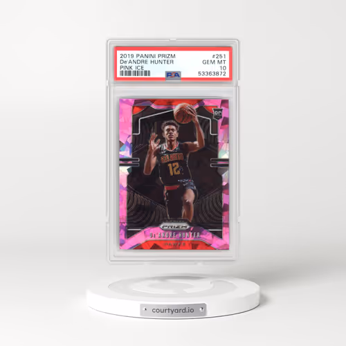 2019 Panini Prizm #251 DE'Andre Hunter - Pink Ice (PSA 10 GEM MINT)