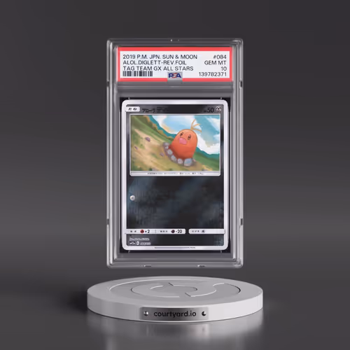 2019 Pokémon Sun & Moon Tag Team GX All Stars #084 Alolan Diglett - Reverse Foil (PSA 10 GEM MINT)
