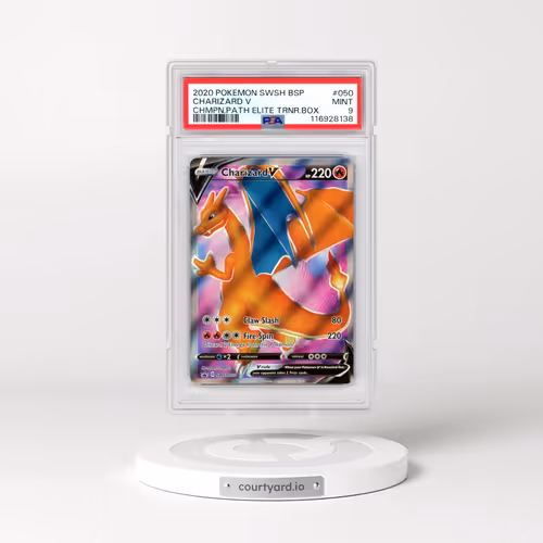 2020 Pokémon Swsh Black Star Promo #050 Charizard V - Holo Champion's Path Elite Trainer Box (PSA 9