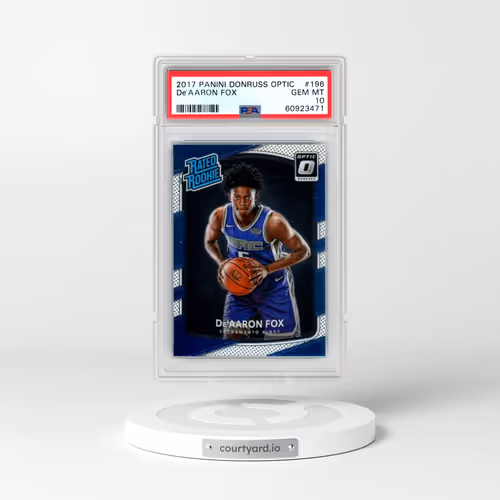 2017 Panini Donruss Optic #196 DE'Aaron Fox (PSA 10 GEM MINT)