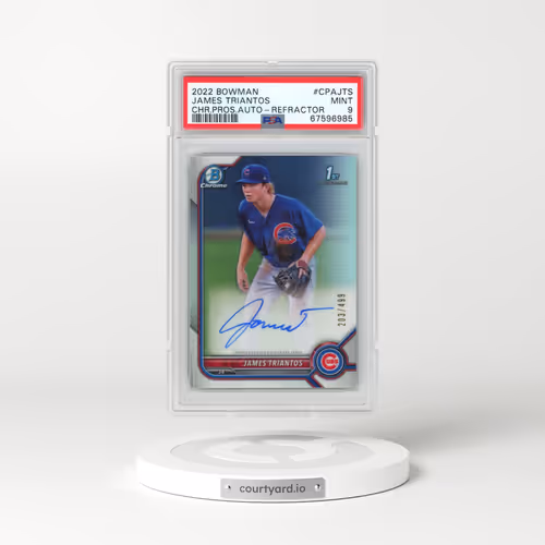 2022 Bowman Chrome Prospect Autographs #CPAJTS James Triantos - Refractor (PSA 9 MINT)