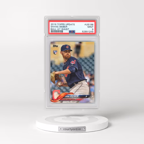 2018 Topps Update #US198 Shane Bieber - Ball at Waist (PSA 9 MINT)