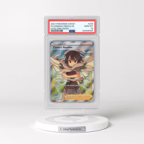 2021 Pokémon Sword & Shield Evolving Skies #203 Zinnia's Resolve - Full Art (PSA 10 GEM MINT)
