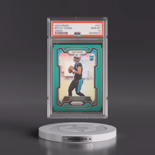 2023 Panini Prizm #311 Bryce Young - Green Prizm (PSA 10 GEM MINT)