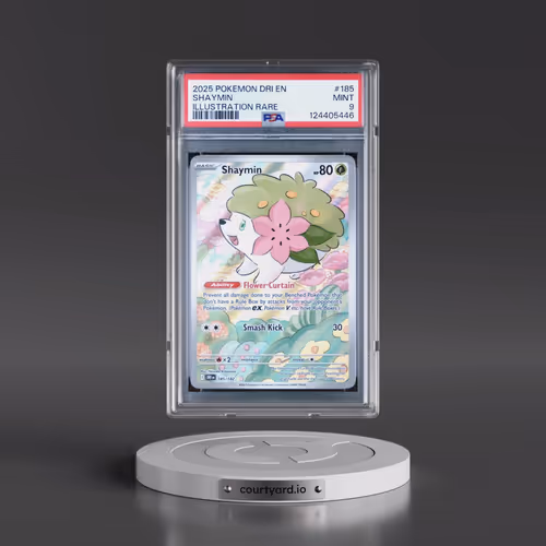 2025 Pokémon Dri EN-Destined Rivals #185 Shaymin - Illustration Rare (PSA 9 MINT)
