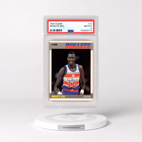 1987 Fleer #13 Manute Bol (PSA 8 NM-MT)
