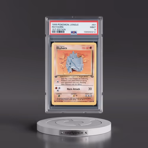 1999 Pokémon Jungle #61 Rhyhorn - 1st Edition (PSA 9 MINT)