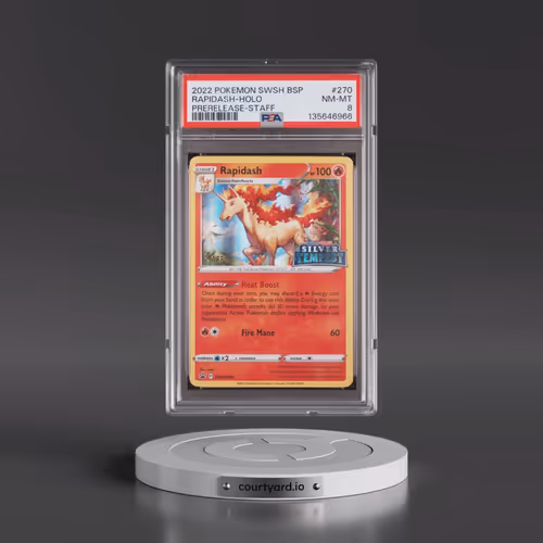 2022 Pokémon Swsh Black Star Promo #270 Rapidash - Holo Prerelease-Staff (PSA 8 NM-MT)