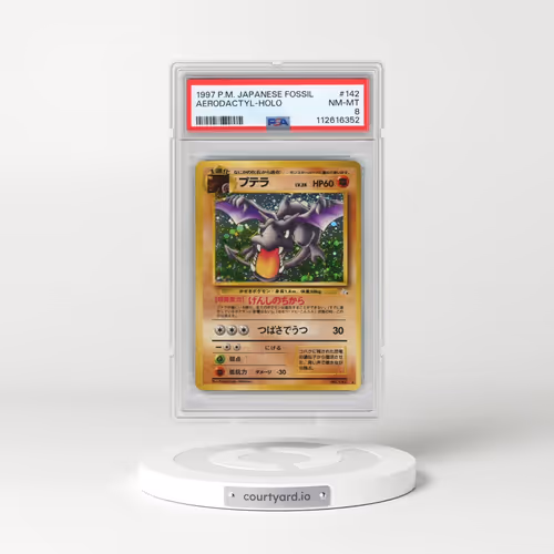 1997 Pokémon Fossil #142 Aerodactyl - Holo (PSA 8 NM-MT)