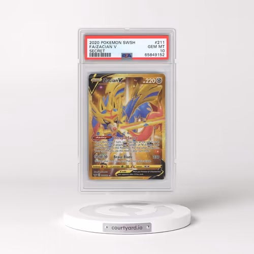 2020 Pokémon Sword & Shield #211 Zacian V - Holo Full Art Secret (PSA 10 GEM MINT)