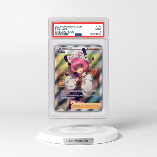 2021 Pokémon Sword & Shield Chilling Reign #194 Klara - Full Art (PSA 9 MINT)