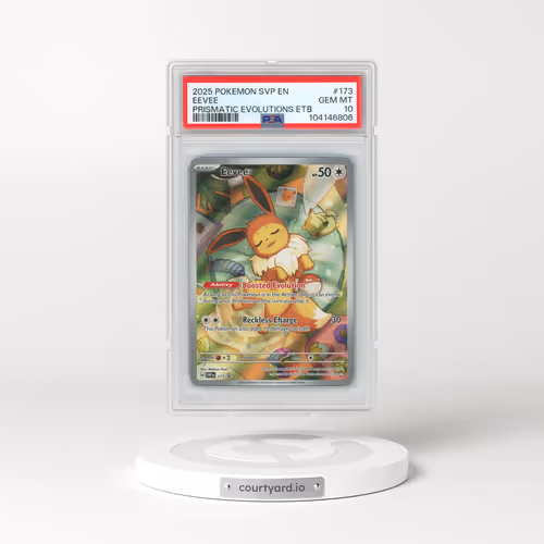 2025 Pokémon Svp EN-SV Black Star Promo #173 Eevee - Prismatic Evolutions Elite Trainer Box (PSA 10 GEM MINT)