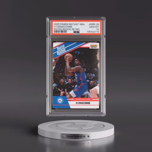 2025 Panini Instant NBA Rated Rookie Retro #RRR-28 VJ Edgecombe (PSA 10 GEM MINT)