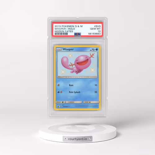 2019 Pokémon Sun & Moon Hidden Fates #SV9 Wooper - Holo (PSA 10 GEM MINT)