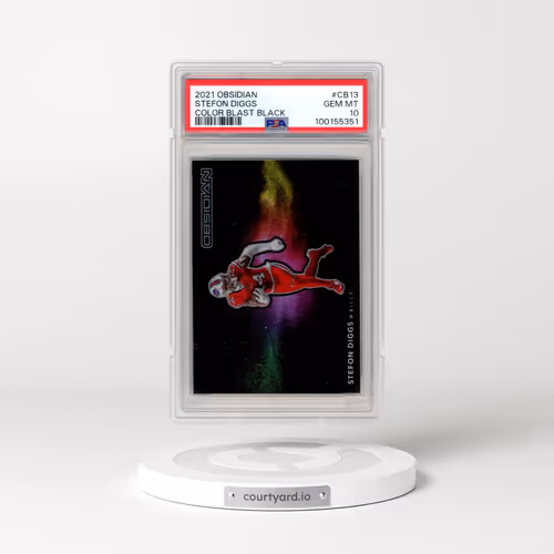 2021 Panini Obsidian Color Blast Black #CB13 Stefon Diggs (PSA 10 GEM MINT)