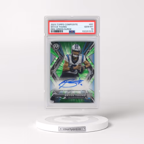 2023 Topps Composite Resurgence Rookie Signatures #BY Bryce Young - Green Surge (PSA 10 GEM MINT)