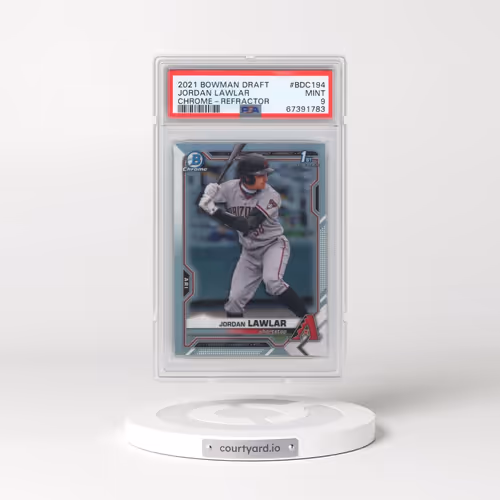 2021 Bowman Draft #BDC194 Jordan Lawlar - Chrome-Refractor (PSA 9 MINT)