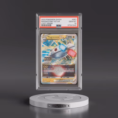 2022 Pokémon Sword & Shield Lost Origin #057 Magnezone Vstar (PSA 10 GEM MINT)
