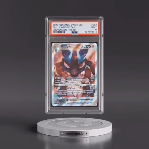 2023 Pokémon Swsh Black Star Promo #291 Lucario Vstar - Full Art Crown Zenith Elite Trainer Box (PSA