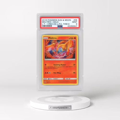 2018 Pokémon Sun & Moon Lost Thunder #38 Moltres - Holo Cracked Ice Let's Play Eevee! Theme Deck (PS