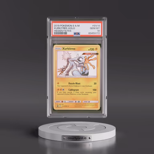 2019 Pokémon Sun & Moon Hidden Fates #SV14 Xurkitree - Holo (PSA 10 GEM MINT)