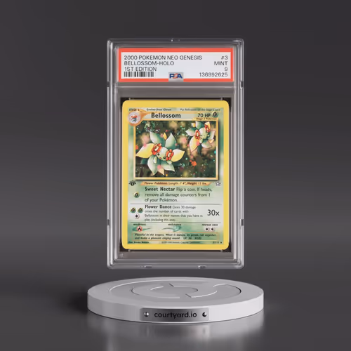 2000 Pokémon Neo Genesis #3 Bellossom - 1st Edition Holo (PSA 9 MINT)