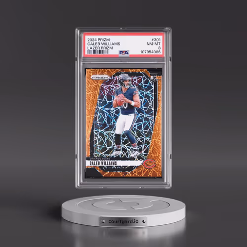 2024 Panini Prizm #301 Caleb Williams - Lazer Prizm (PSA 8 NM-MT)