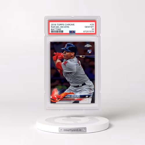 2018 Topps Chrome #25 Rafael Devers - Batting (PSA 10 GEM MINT)