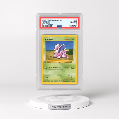 1999 Pokémon Game #55 Nidoran - 1st Edition (PSA 8 NM-MT)