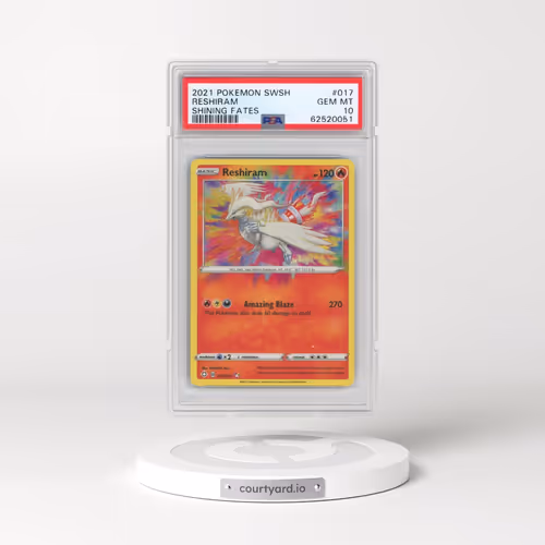 2021 Pokémon Sword & Shield Shining Fates #017 Reshiram (PSA 10 GEM MINT)