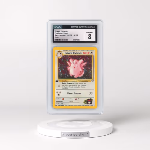 2000 Gym Heroes #3/132 Erika's Clefable - 1st Edition Holo (CGC 8 NM-MT)