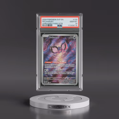 2024 Pokémon Svp EN-SV Black Star Promo #129 Pecharunt - Shrouded Fable Elite Trainer Box (PSA 10 GE