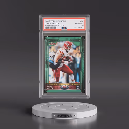 2015 Topps Chrome #86 Travis Kelce - Green Refractor (PSA 10 GEM MINT)