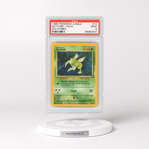 1999 Jungle #10 Scyther - Holo No Set Symbol (PSA 9 MINT)