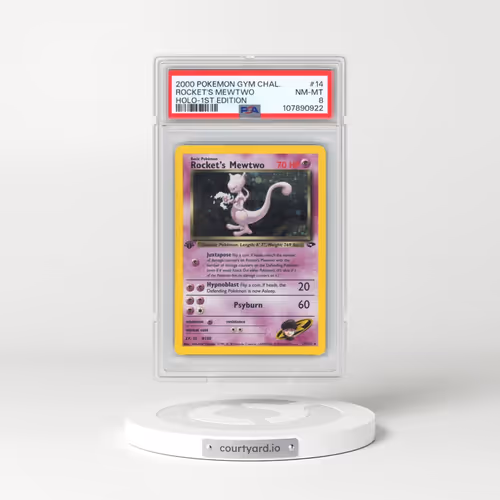 2000 Pokémon Gym Challenge #14 Rocket's Mewtwo - 1st Edition Holo (PSA 8 NM-MT)
