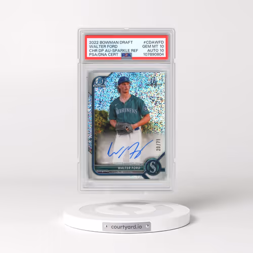 2022 Bowman Draft Chrome Draft Pick Autographs #CDAWFD Walter Ford - Sparkle Refractor (PSA 10 GEM M