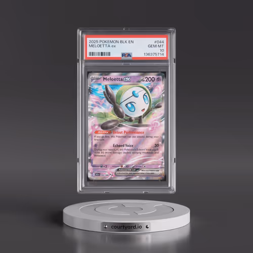 2025 Pokémon Blk EN-Black Bolt #044 Meloetta EX - Holo (PSA 10 GEM MINT)
