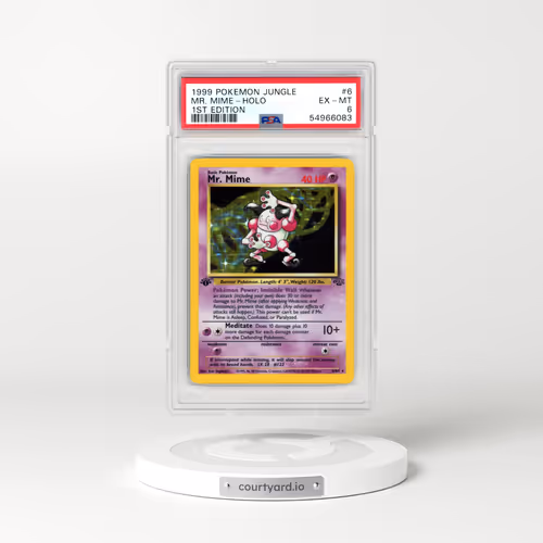 1999 Pokémon Jungle #6 Mr. Mime - 1st Edition Holo (PSA 6 EX-MT)