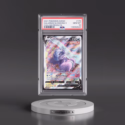 2021 Pokémon Sword & Shield Chilling Reign #179 Galarian Slowking V - Holo Full Art (PSA 10 GEM MINT