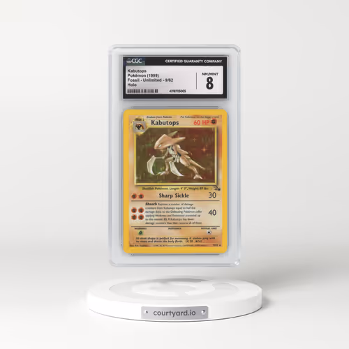 1999 Fossil #9 Kabutops - Holo (CGC 8 NM-MT)