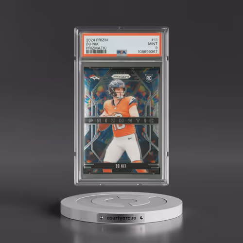 2024 Panini Prizm Prizmatic #11 Bo Nix (PSA 9 MINT)
