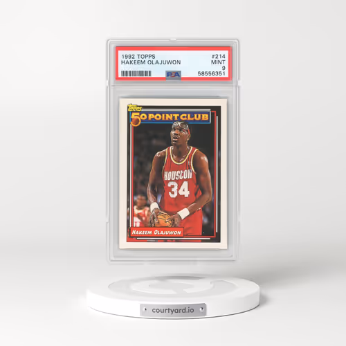 1992 Topps #214 Hakeem Olajuwon (PSA 9 MINT)