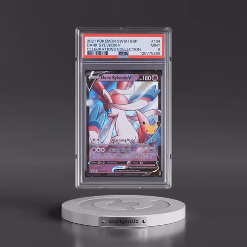 2021 Pokémon Swsh Black Star Promo #134 Dark Sylveon V - Holo Celebrations Collection (PSA 9 MINT)
