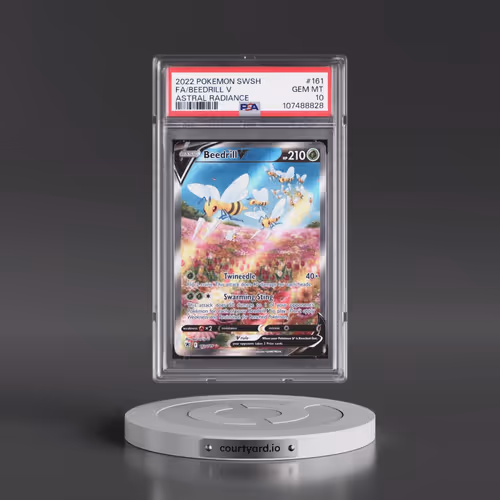 2022 Pokémon Sword & Shield Astral Radiance #161 Beedrill V - Holo Full Art (PSA 10 GEM MINT)